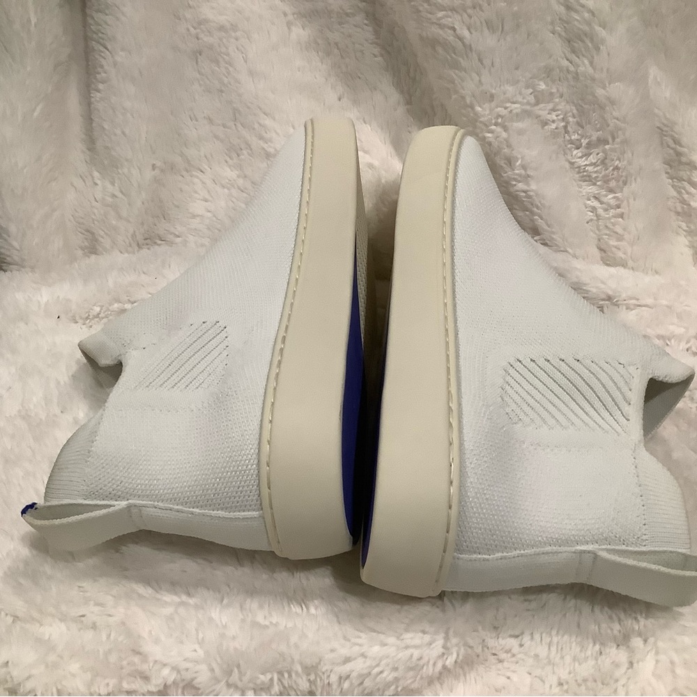 Rothy's The Chelsea Bright White Fabric High Tops Ankle Boots Women’s US 9 EU 40 - Picture 5 of 10